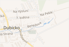 Benedova v obci Dubicko - mapa ulice