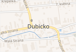 Dubicko v obci Dubicko - mapa části obce