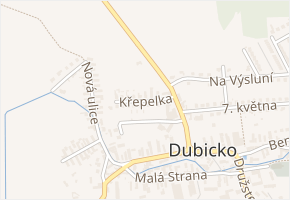 Křepelka v obci Dubicko - mapa ulice