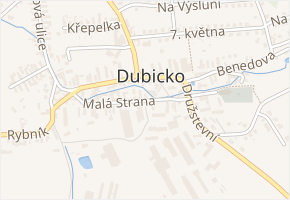 Malá Strana v obci Dubicko - mapa ulice