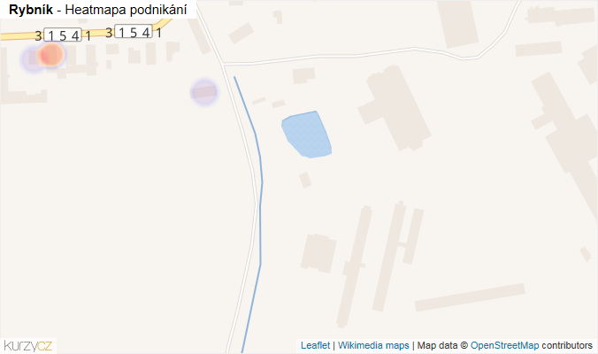 Mapa Rybník - Firmy v ulici.