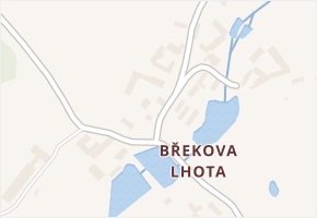 Břekova Lhota v obci Dublovice - mapa části obce
