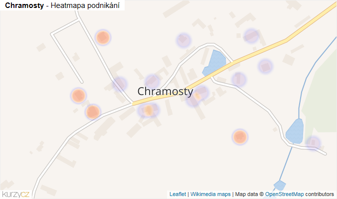 Mapa Chramosty - Firmy v části obce.