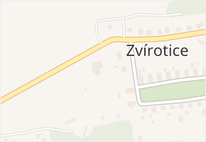 Zvírotice v obci Dublovice - mapa části obce