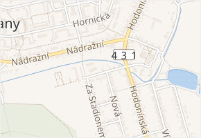 Ke koupališti v obci Dubňany - mapa ulice