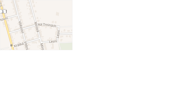 Na Trninách v obci Dubňany - mapa ulice