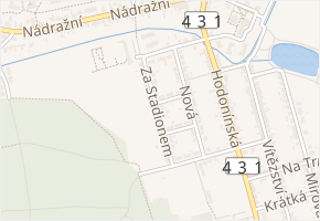 Za Stadionem v obci Dubňany - mapa ulice