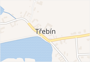Třebín v obci Dubné - mapa části obce