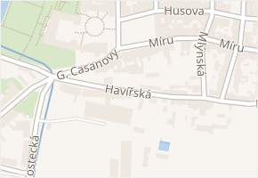 Havířská v obci Duchcov - mapa ulice