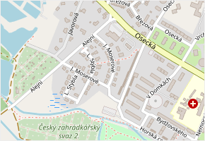J.Moserové v obci Duchcov - mapa ulice
