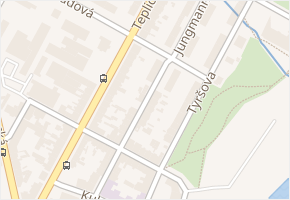Jungmannova v obci Duchcov - mapa ulice