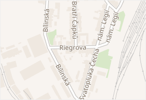 Riegrova v obci Duchcov - mapa ulice