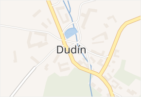 Dudín v obci Dudín - mapa části obce