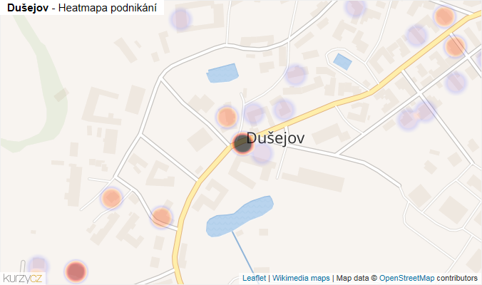 Mapa Dušejov - Firmy v části obce.