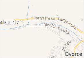 Smetanova v obci Dvorce - mapa ulice