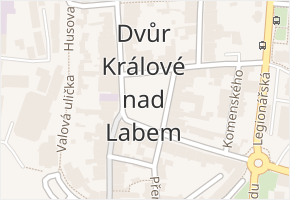 Dvůr Králové nad Labem v obci Dvůr Králové nad Labem - mapa části obce