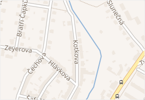 Kotkova v obci Dvůr Králové nad Labem - mapa ulice