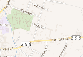 Krátká v obci Dvůr Králové nad Labem - mapa ulice