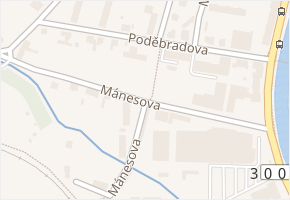 Mánesova v obci Dvůr Králové nad Labem - mapa ulice