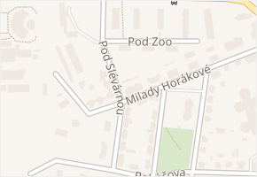 Milady Horákové v obci Dvůr Králové nad Labem - mapa ulice