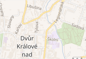 Myslbekova v obci Dvůr Králové nad Labem - mapa ulice
