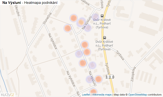 Mapa Na Výsluní - Firmy v ulici.
