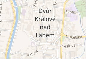 náměstí T. G. Masaryka v obci Dvůr Králové nad Labem - mapa ulice