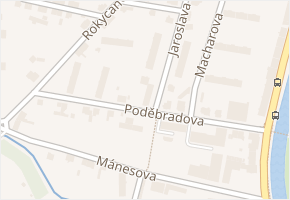 Poděbradova v obci Dvůr Králové nad Labem - mapa ulice