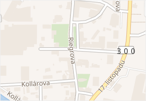 Riegrova v obci Dvůr Králové nad Labem - mapa ulice