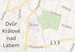 Školní v obci Dvůr Králové nad Labem - mapa ulice