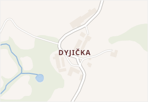 Dyjička v obci Dyjice - mapa části obce
