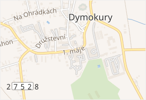 1. máje v obci Dymokury - mapa ulice