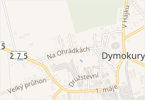 Na Ohrádkách v obci Dymokury - mapa ulice