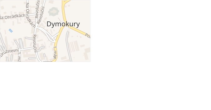 Revoluční v obci Dymokury - mapa ulice