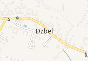 Dzbel v obci Dzbel - mapa části obce