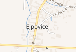 Ejpovice v obci Ejpovice - mapa části obce
