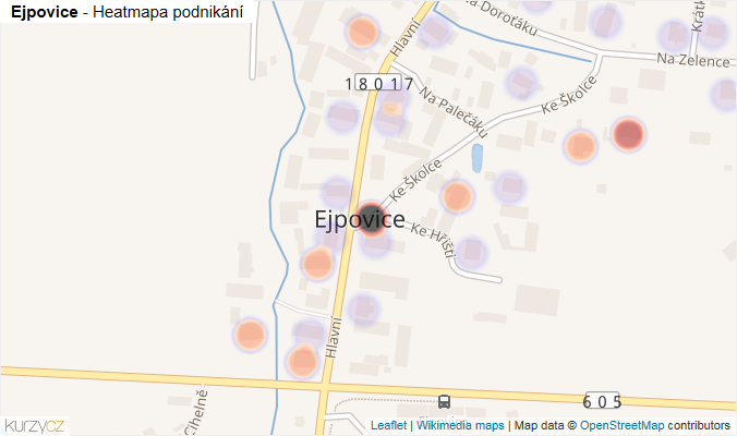 Mapa Ejpovice - Firmy v části obce.
