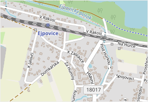K Zastávce v obci Ejpovice - mapa ulice