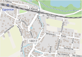 Pod Hůrkou v obci Ejpovice - mapa ulice