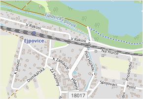 Pod Zahradami v obci Ejpovice - mapa ulice