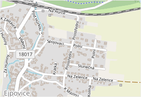 Prostřední v obci Ejpovice - mapa ulice
