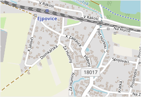 Slepá v obci Ejpovice - mapa ulice