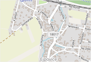 V Brance v obci Ejpovice - mapa ulice