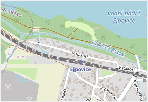 V Rákosí v obci Ejpovice - mapa ulice