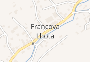 Francova Lhota v obci Francova Lhota - mapa části obce