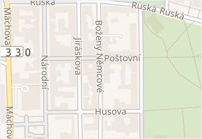 Boženy Němcové v obci Františkovy Lázně - mapa ulice