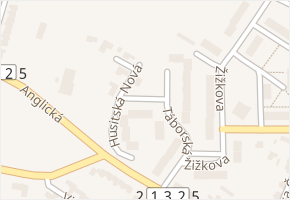Husitská v obci Františkovy Lázně - mapa ulice