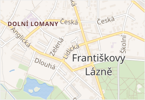 Lidická v obci Františkovy Lázně - mapa ulice