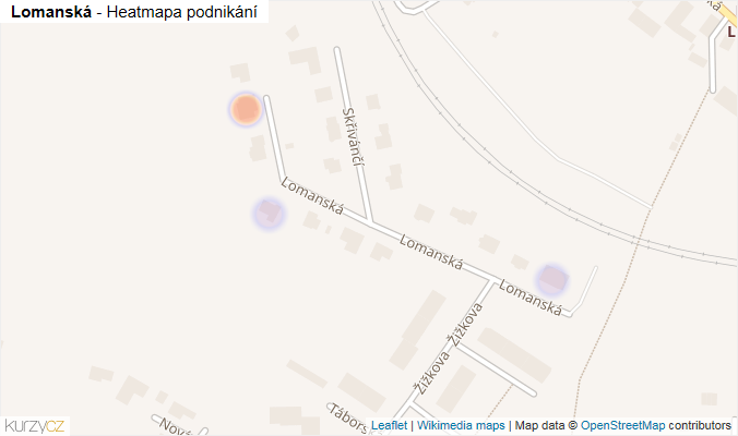 Mapa Lomanská - Firmy v ulici.
