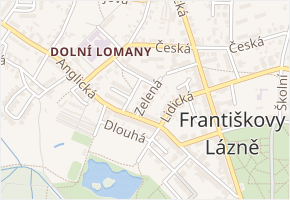 Zelená v obci Františkovy Lázně - mapa ulice